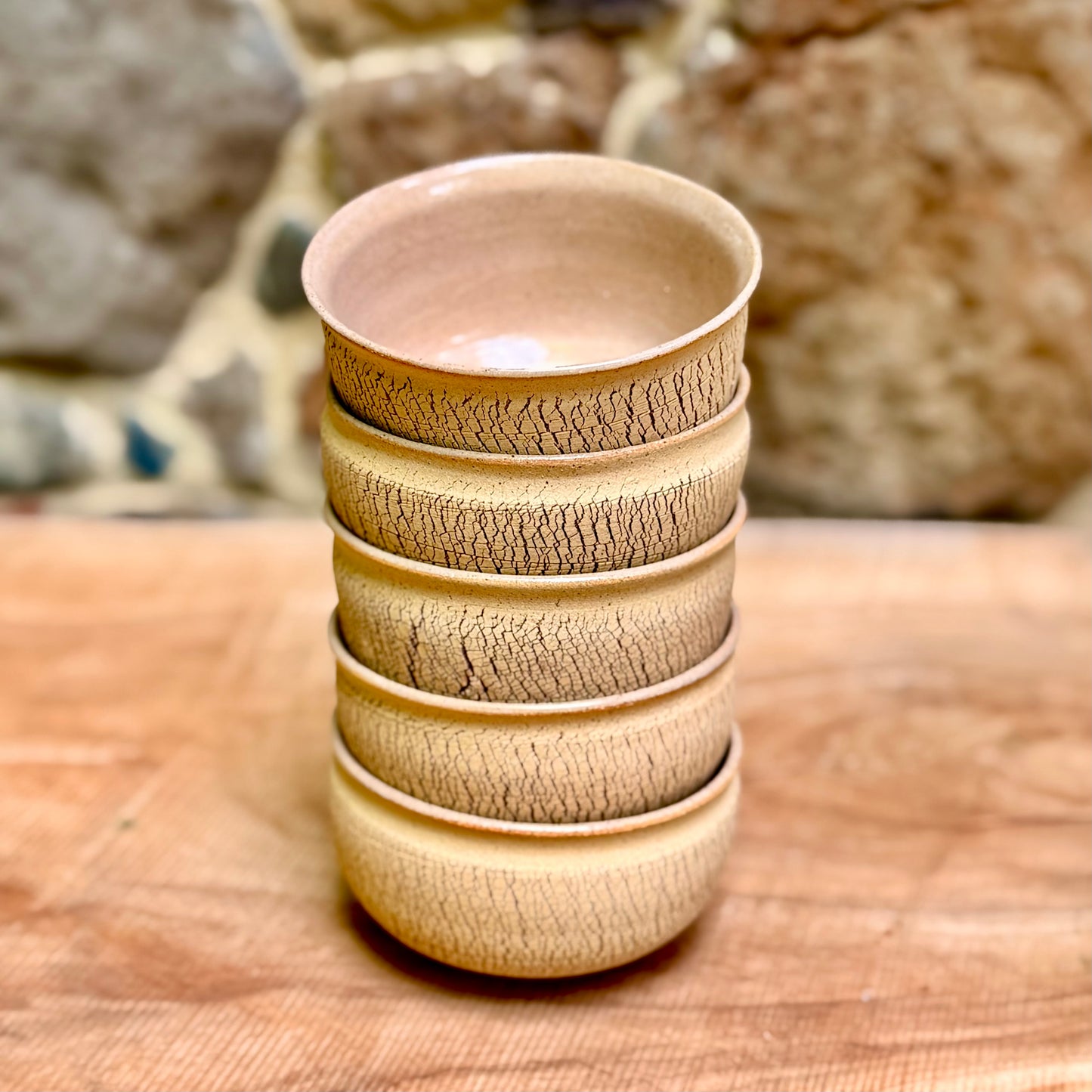 Bark textured Teabowl