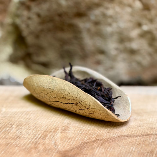 Large bark textured Tea scoop